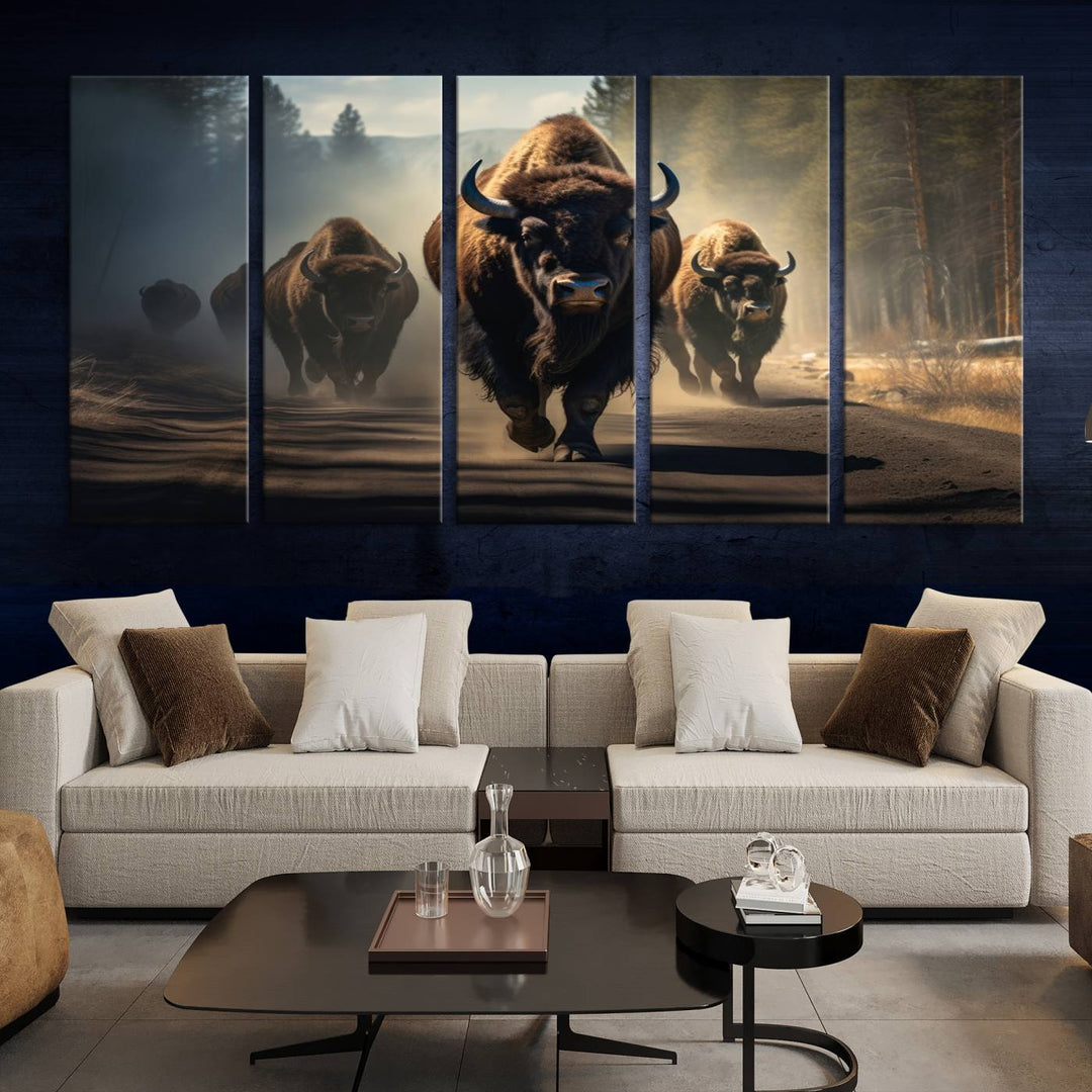 Buffalo Wall Art Canvas Print, Bison Wall Art Canvas Print