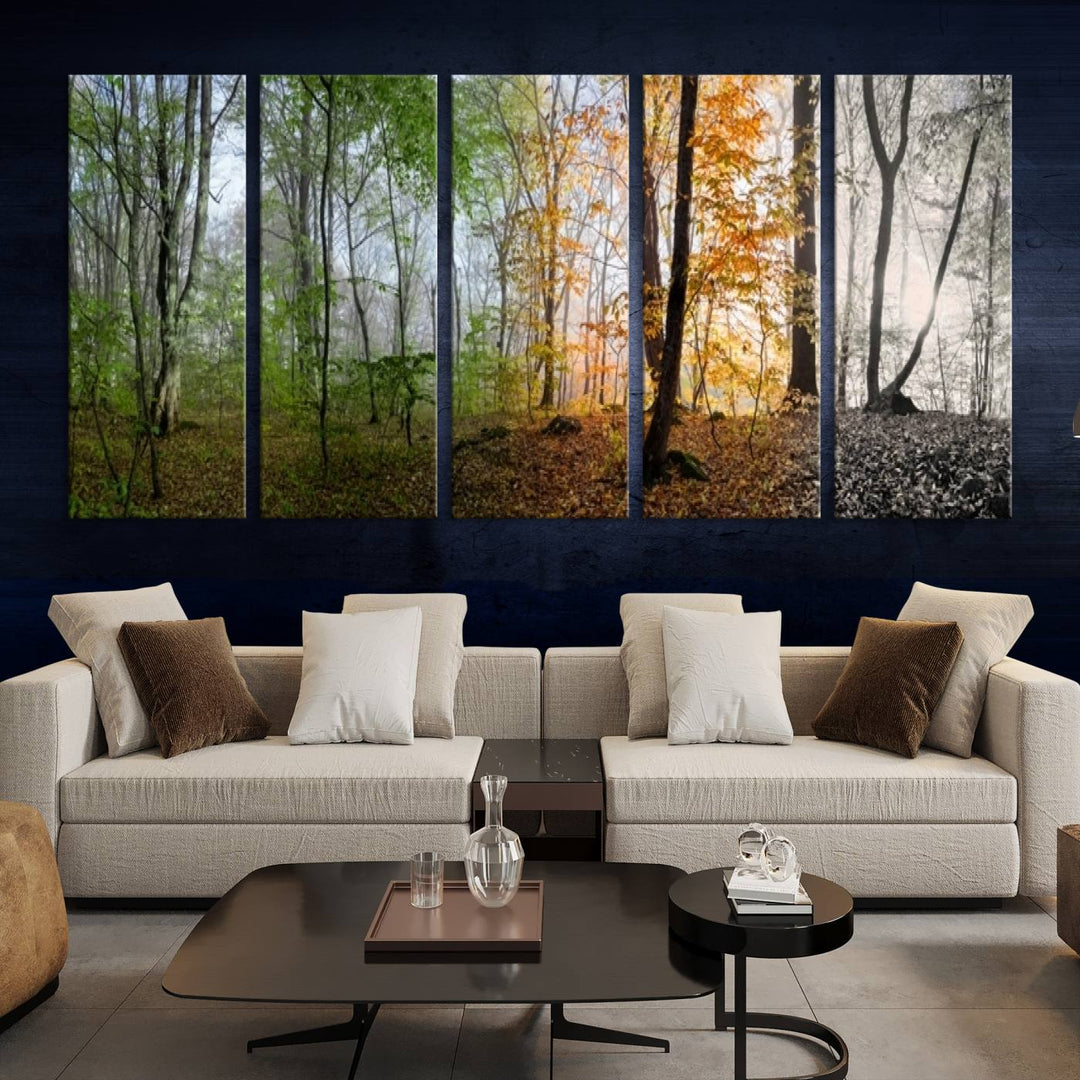 Wall Art Canvas Four Season Forest Wall Art