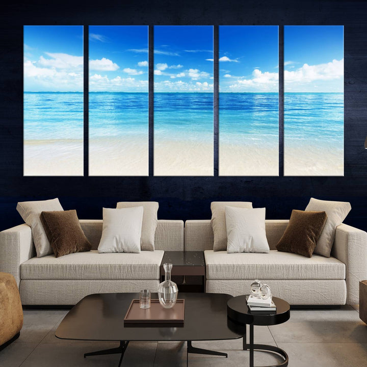 Ocean and Beach Artwork Canvas Print Wall Art