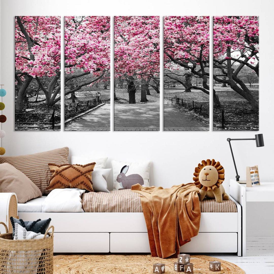 Pink Trees Wall Art Canvas Print