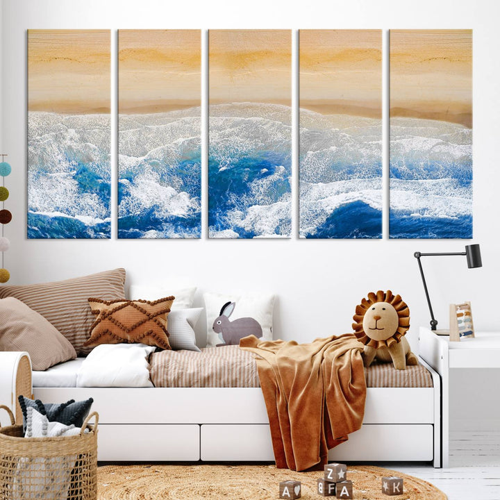 Aerial Beach Canvas Wall Art Print Beach Canvas Print