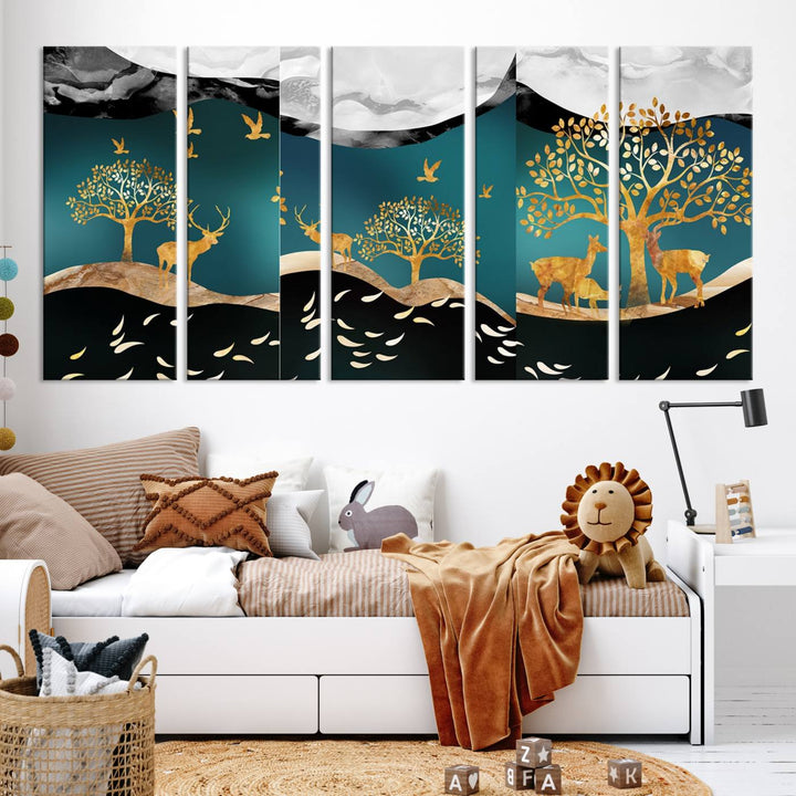 Marvellous Deer Abstract Canvas Print