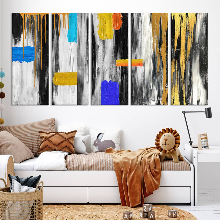 Colorful Abstract Painting Canvas Wall Art