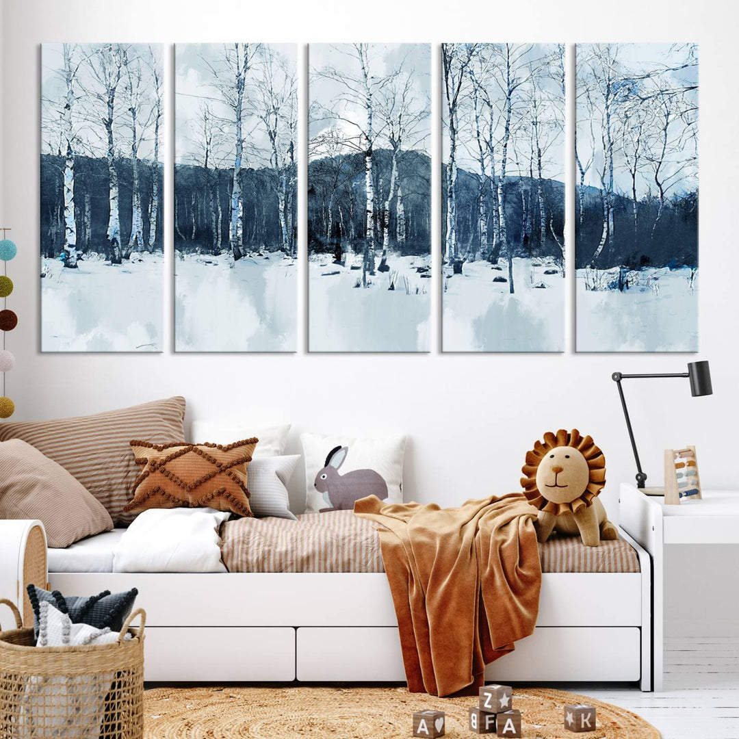 Breathtaking Winter Forest Canvas Art Print Multi Panel Forest Art Winter Photograph Art