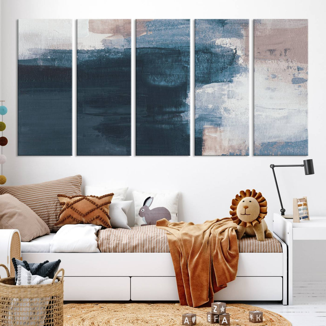 Abstract Brush Strokes Canvas Wall Art