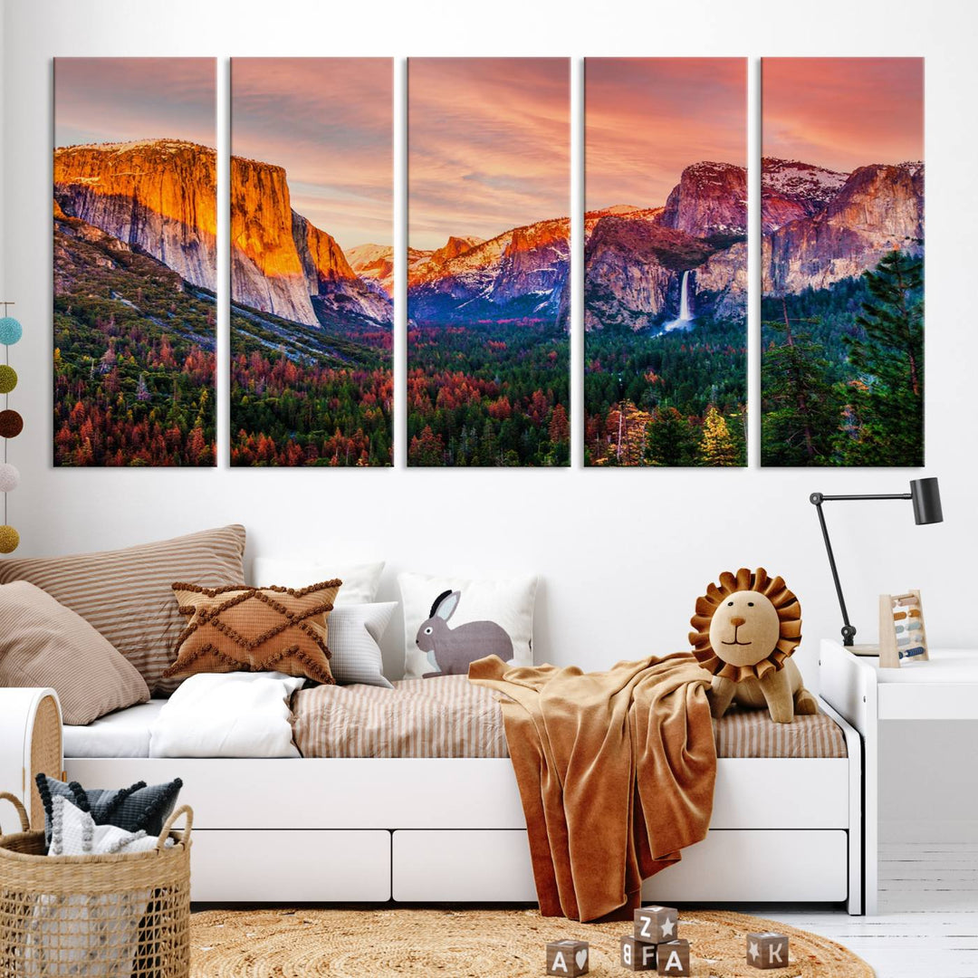 Impression sur toile murale du parc national El Capitan Yosemite