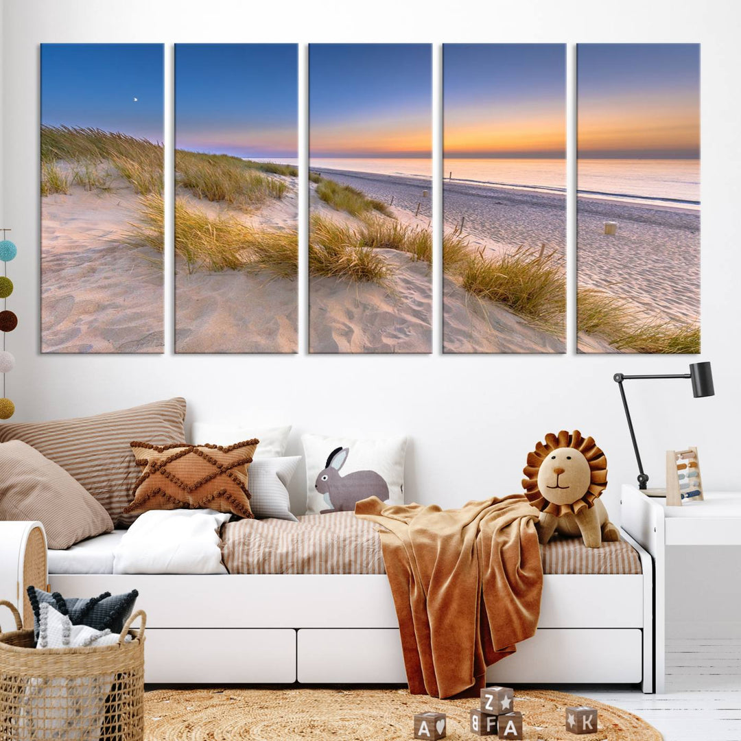 Sunrise On The Beach Wall Art Canvas Print