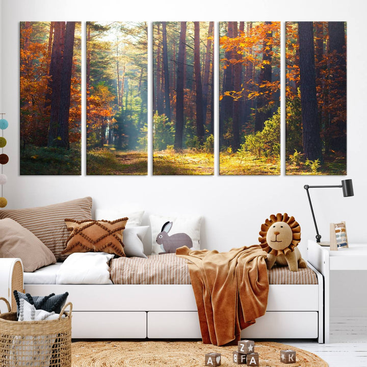 Forêt Sunshine Wall Art Impression sur toile