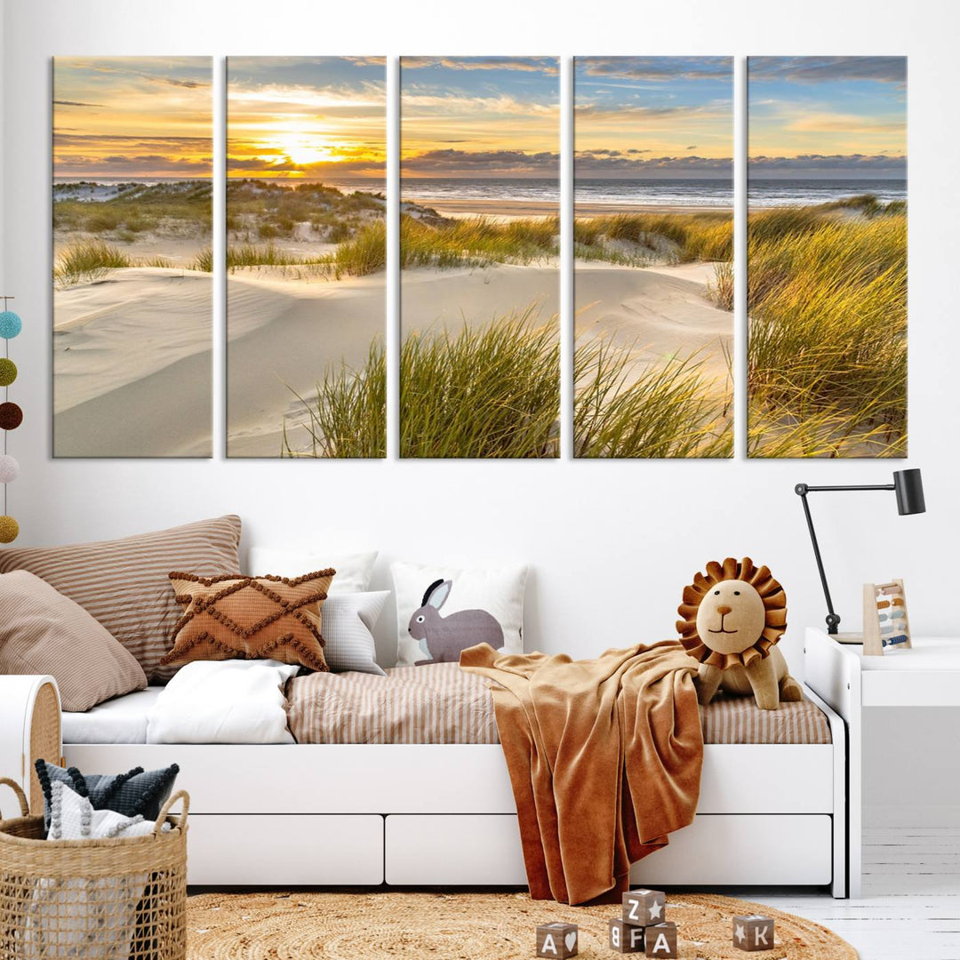 Sunrise on The Beach Wall Art Canvas Print