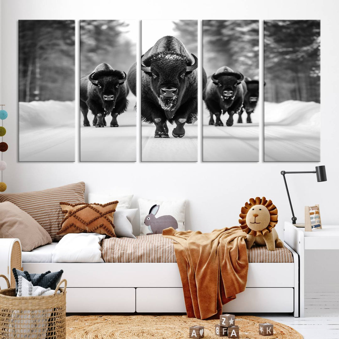 Buffalo Wall Art Canvas Print, Bison Wall Art Canvas Print