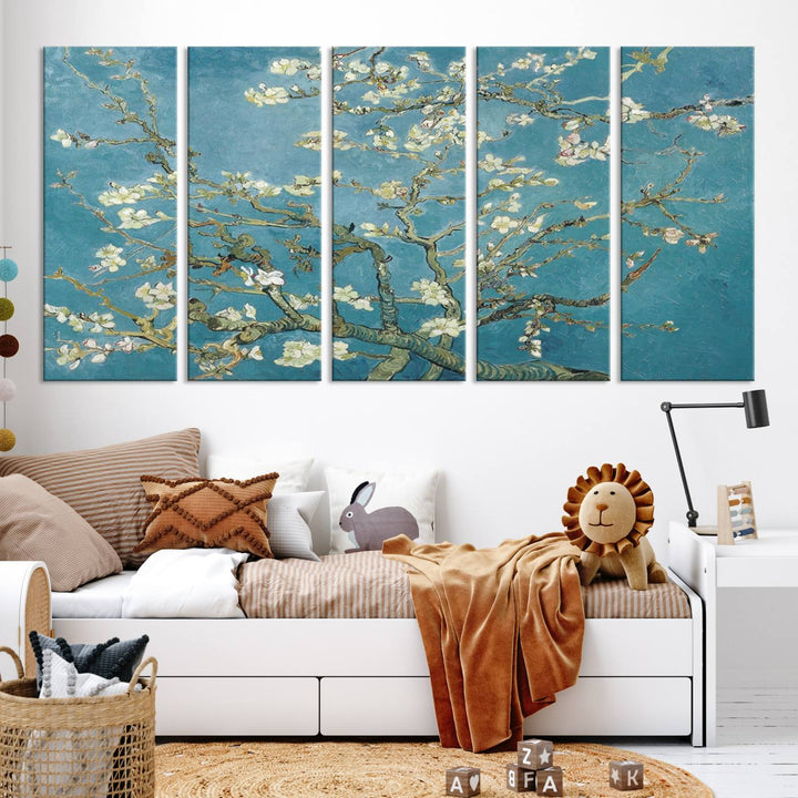 Vincent Van Gogh's Almond Blossom Abstract Wall Art Canvas Print