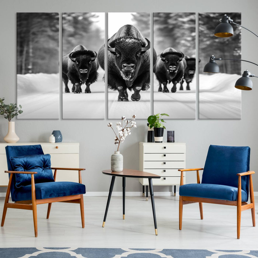 Buffalo Wall Art Canvas Print, Bison Wall Art Canvas Print