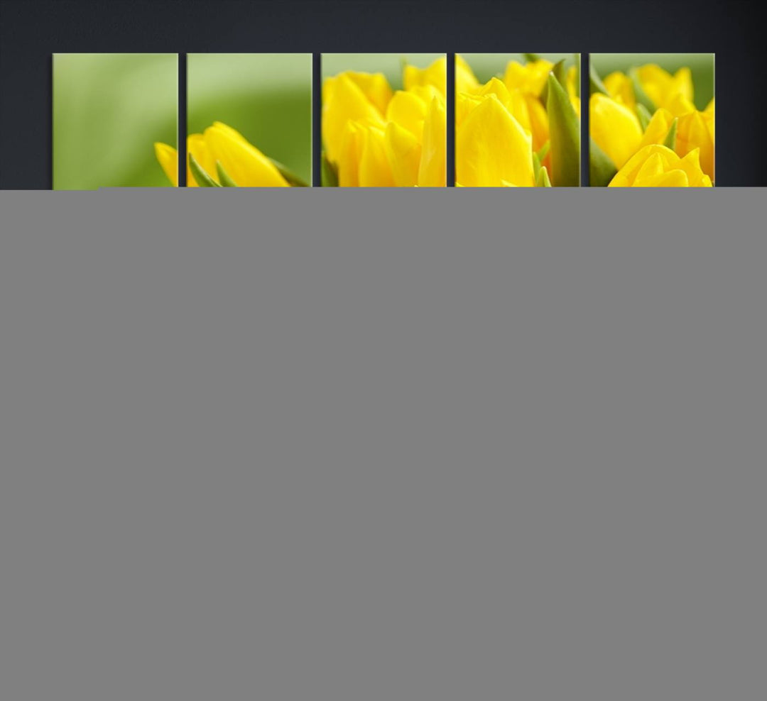 Wall Art Yellow Tulips Canvas Print