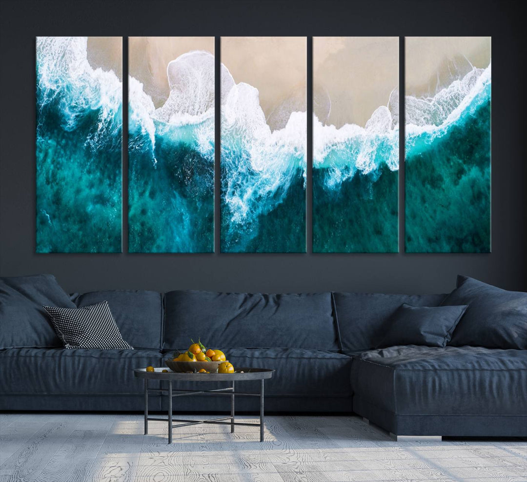 Mind-Blowing Aerial Beach Canvas Wall Art Print