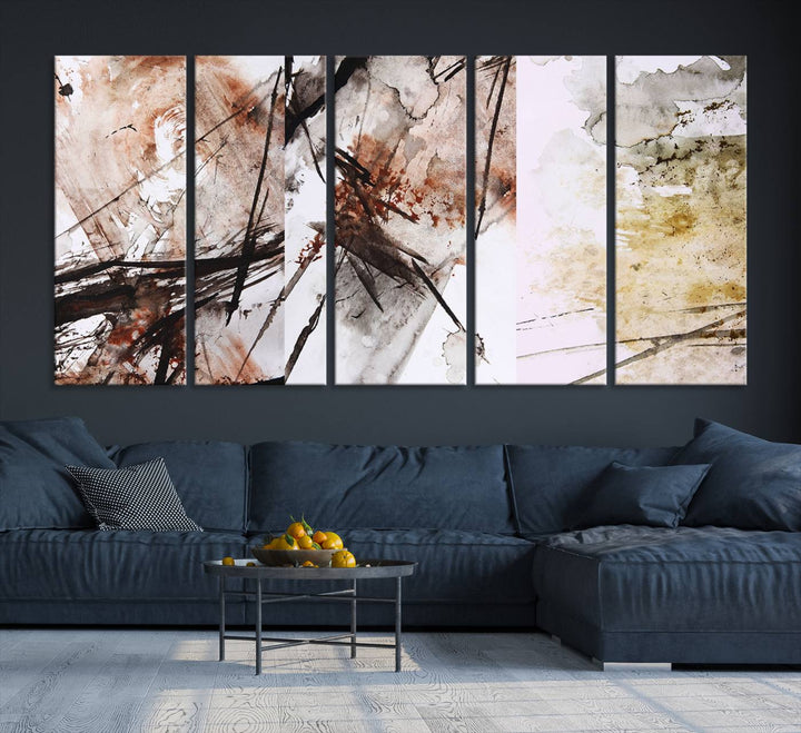 Vintage Grunge Abstract Canvas Wall Art