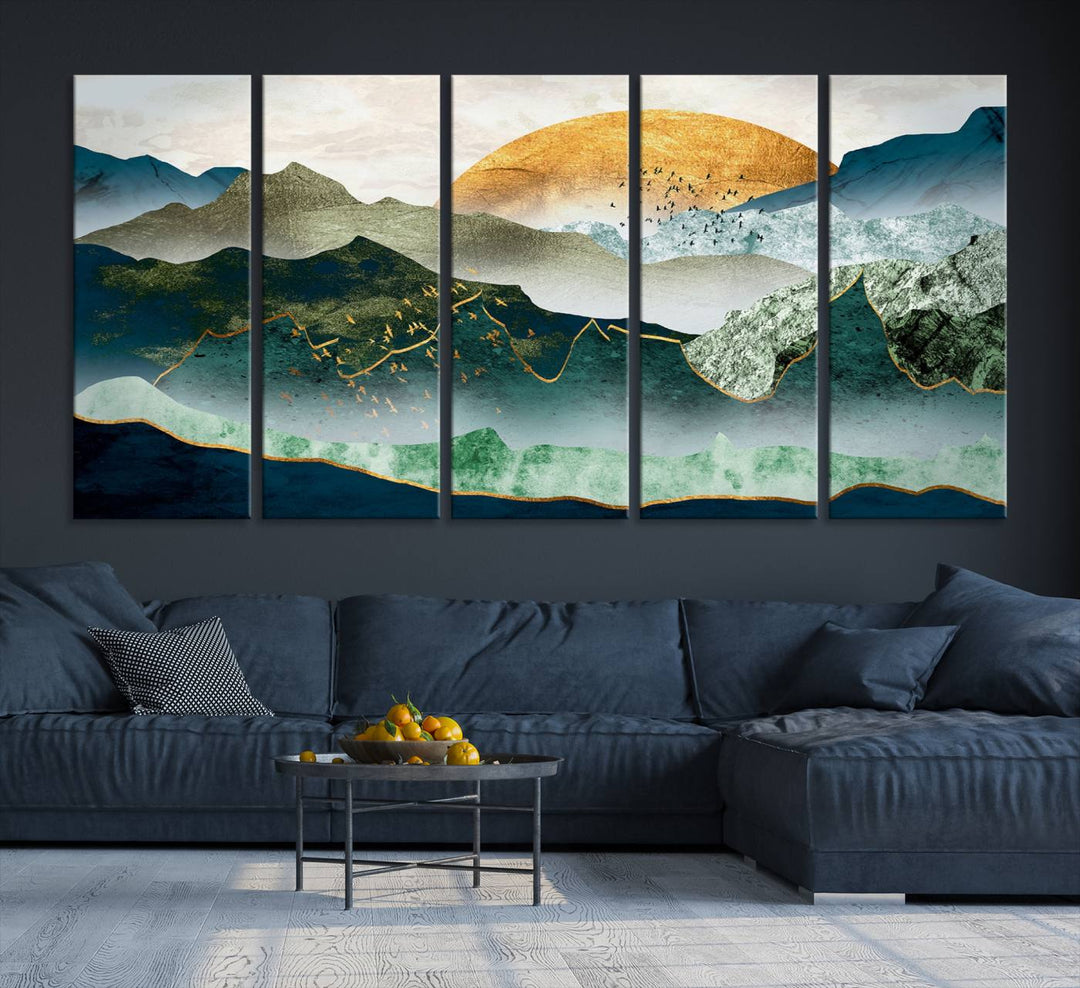 Acclamations lever du soleil peinture abstraite toile Art impression paysage abstrait Art mural