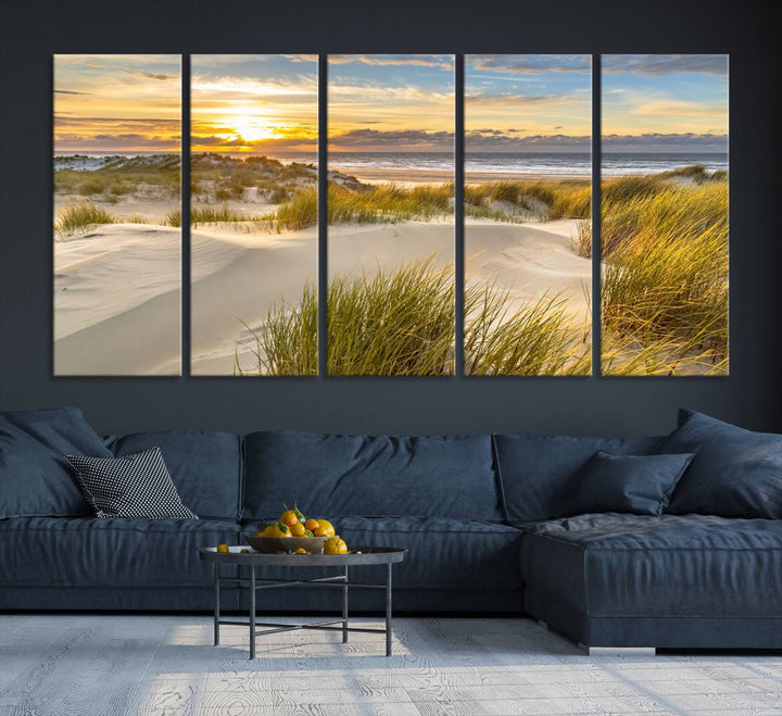 Sunrise on The Beach Wall Art Canvas Print