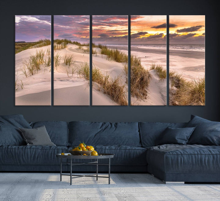 Sunrise On The Beach Wall Art Canvas Print