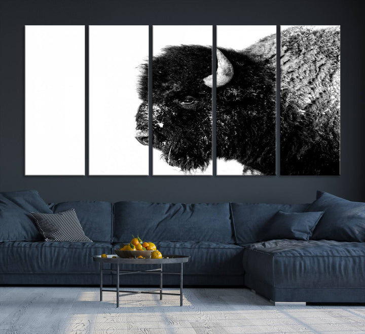 Impression sur toile d’art mural Buffalo, impression de bison