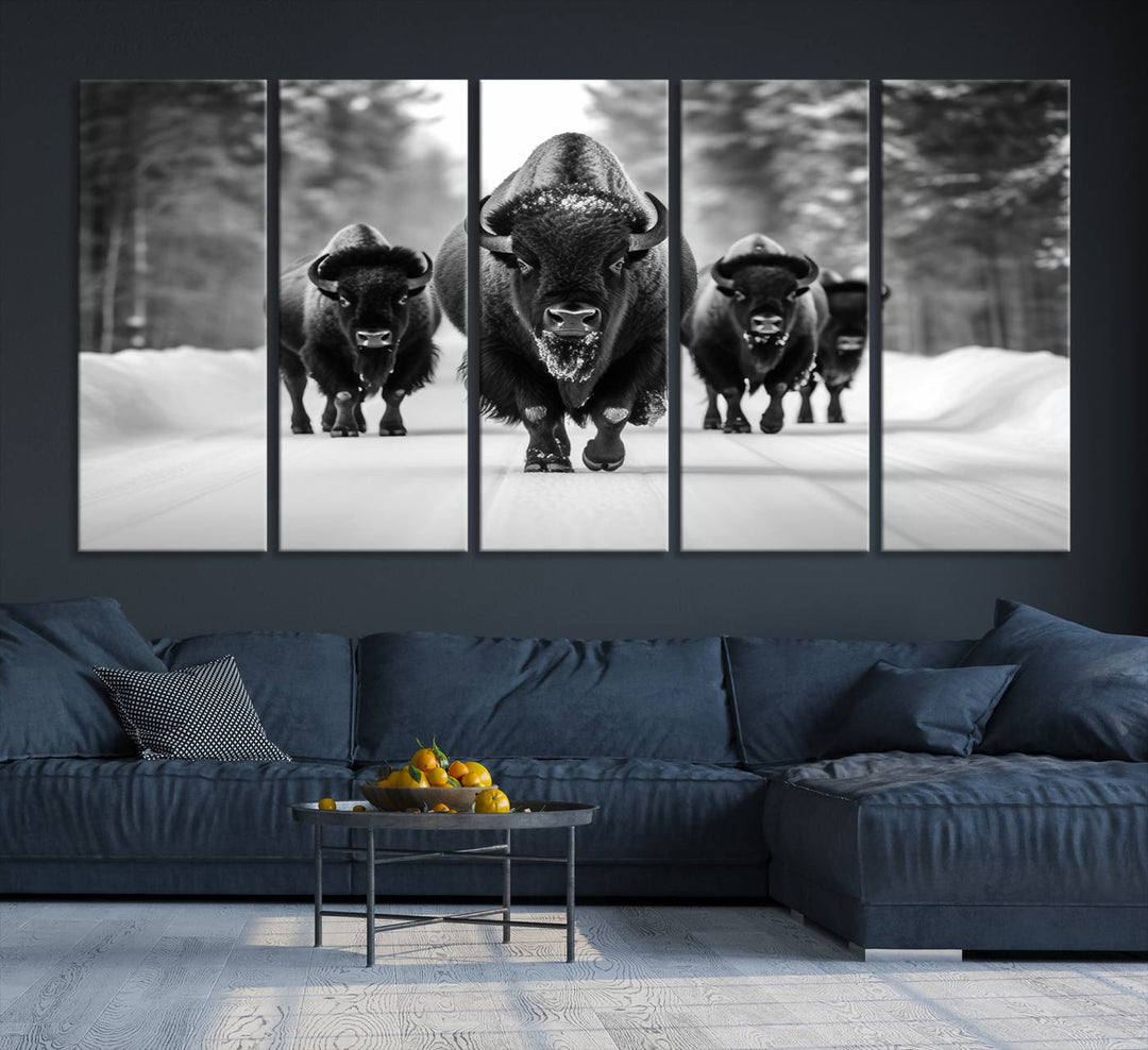 Buffalo Wall Art Canvas Print, Bison Wall Art Canvas Print