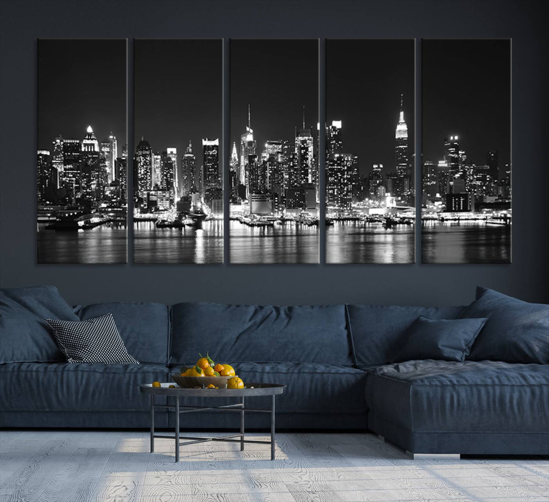 Wall Art NEW YORK Canvas Prints Black and White New York City Skyscrapers