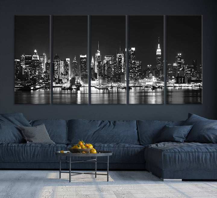 Wall Art NEW YORK Impressions sur toile Gratte-ciel de New York en noir et blanc