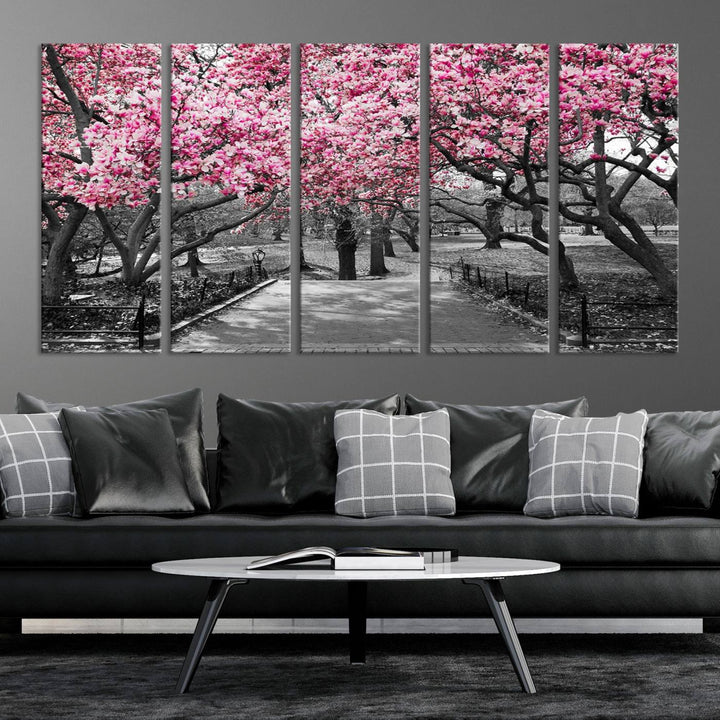 Pink Trees Wall Art Canvas Print