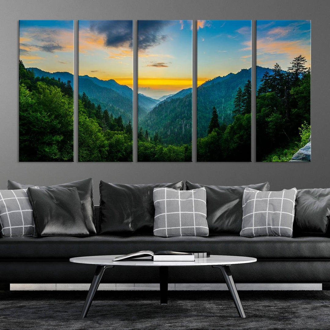 Paysage glamour sur toile - Art mural - Forêt - Impression sur toile