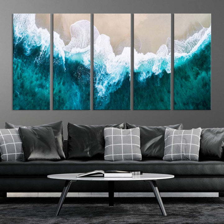 Mind-Blowing Aerial Beach Canvas Wall Art Print