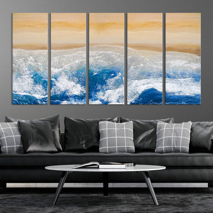 Aerial Beach Canvas Wall Art Print Beach Canvas Print