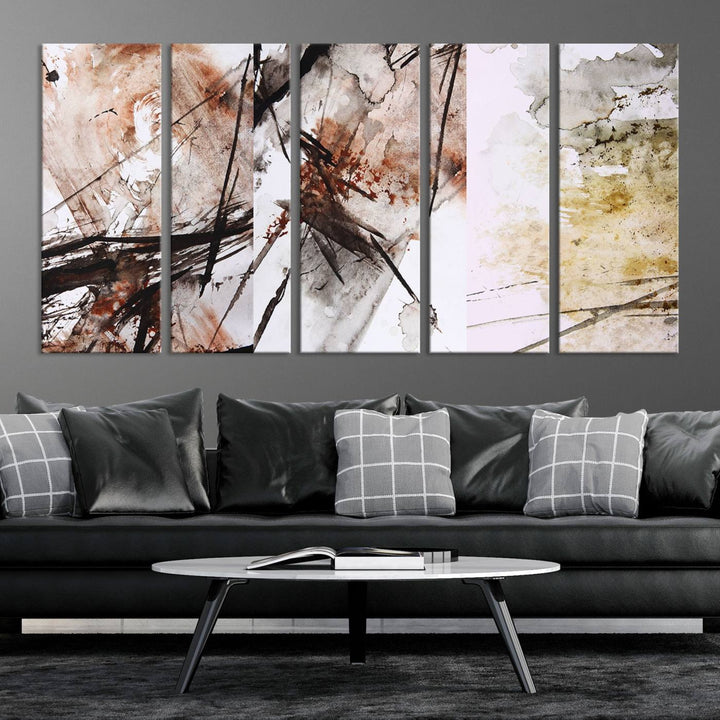 Vintage Grunge Abstract Canvas Wall Art