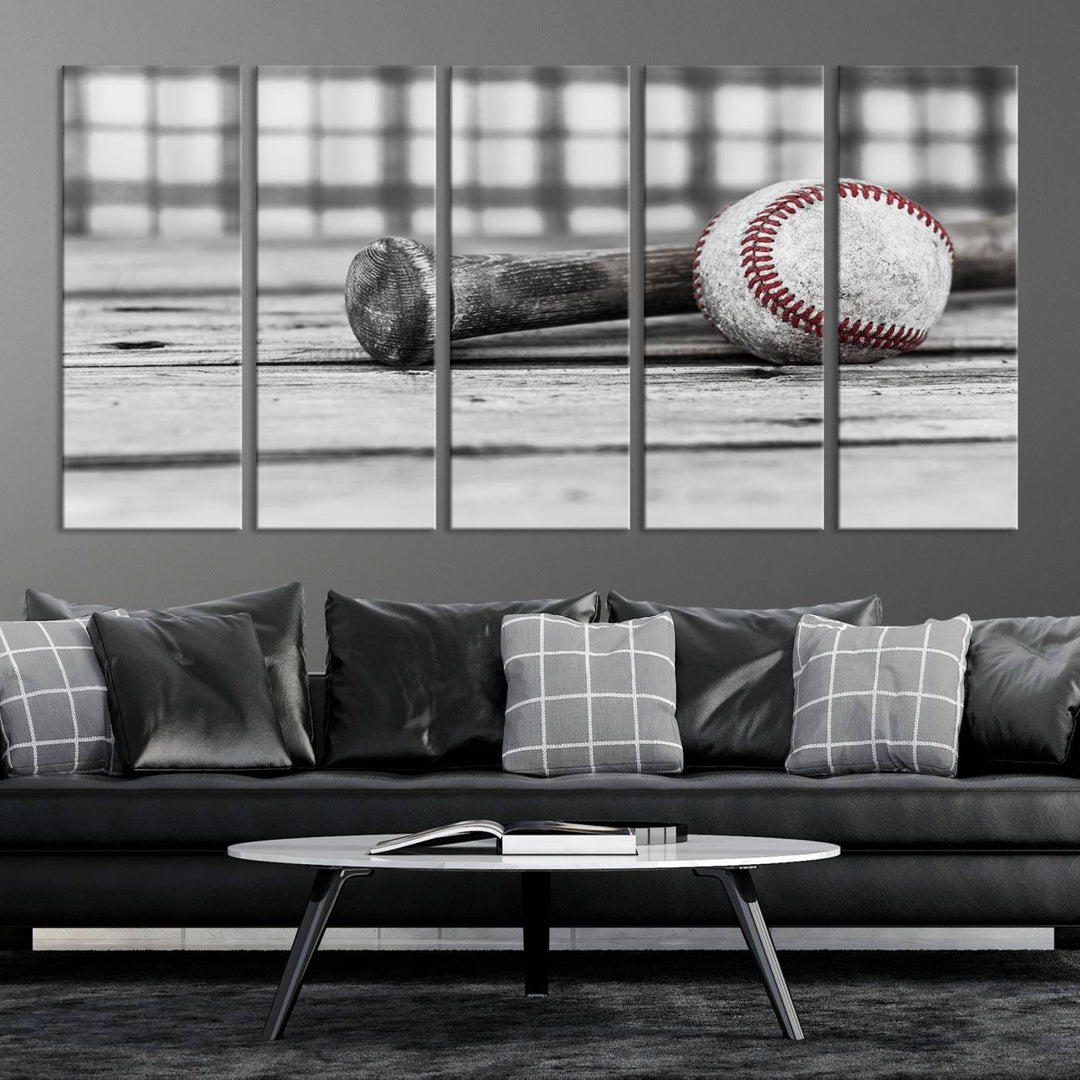 Vintage Baseball Canvas Wall Art Print Print