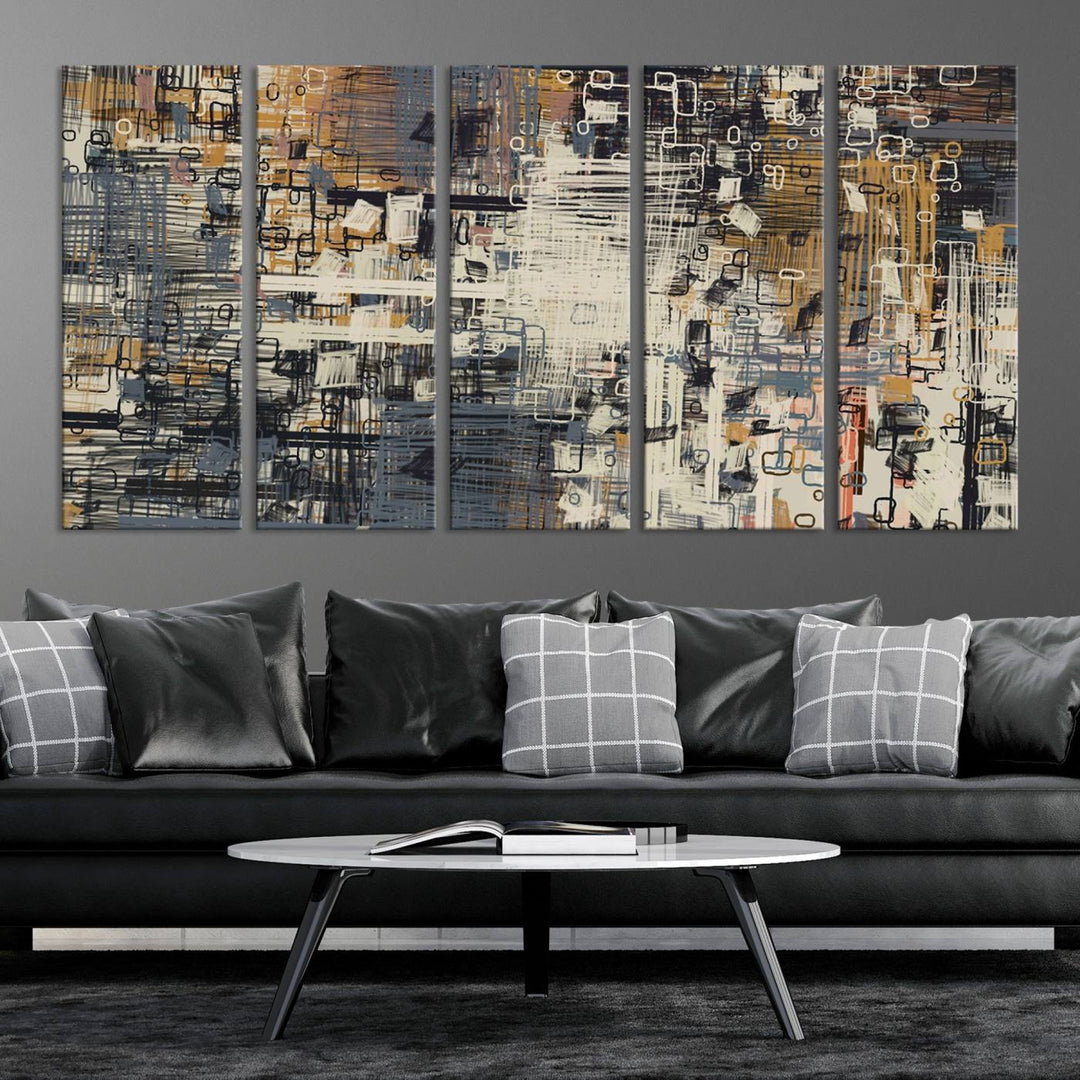 Abstract Marble Texture Wall Art Contemporary Dark Colors Art Abstract