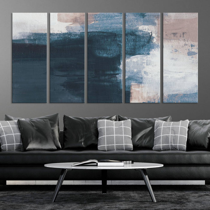 Abstract Brush Strokes Canvas Wall Art