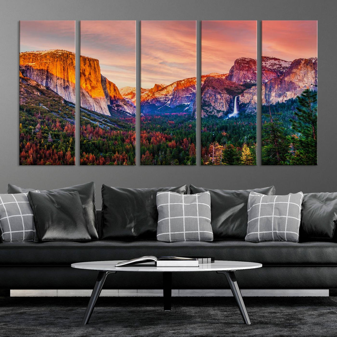 Impression sur toile murale du parc national El Capitan Yosemite