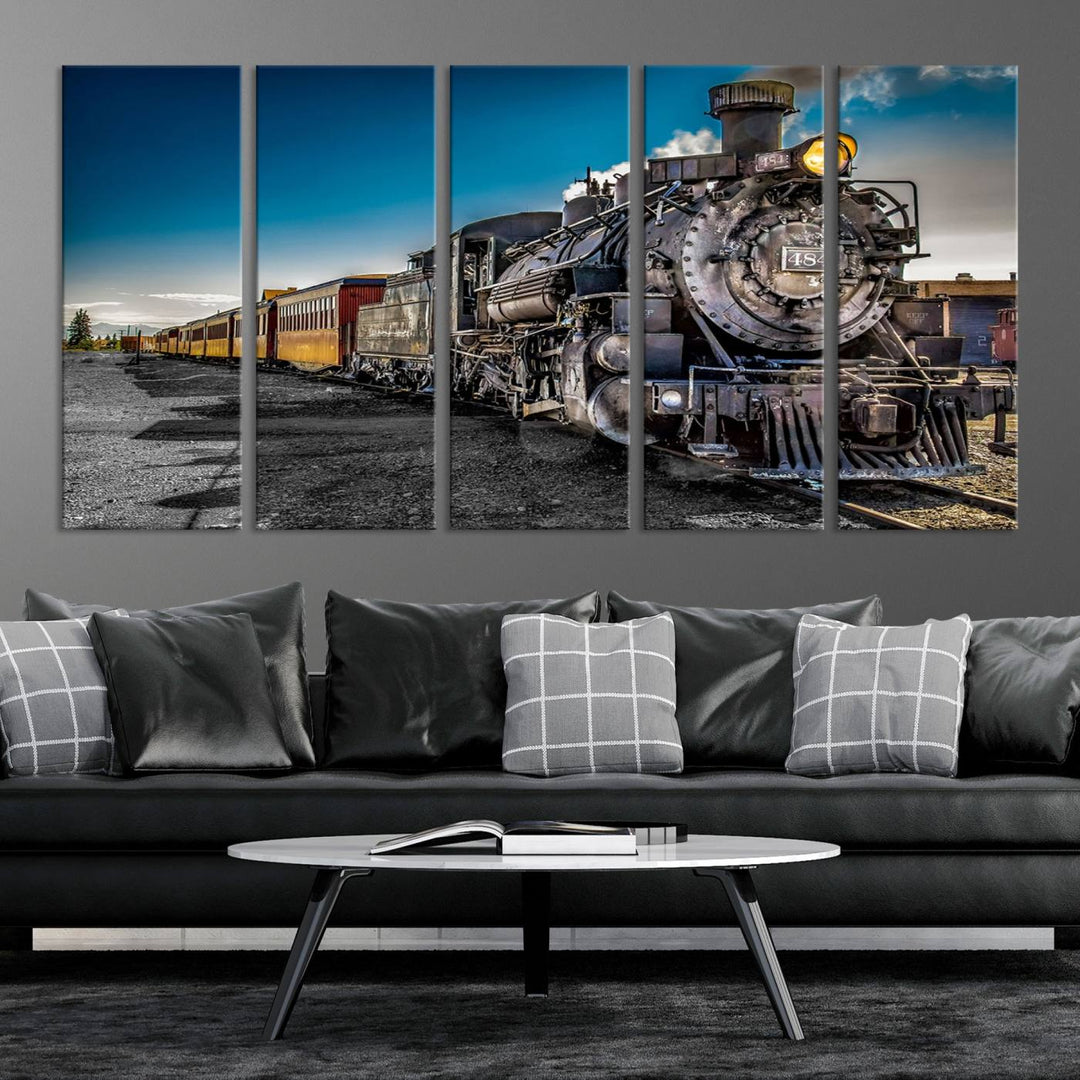 Art mural de train Impression sur toile