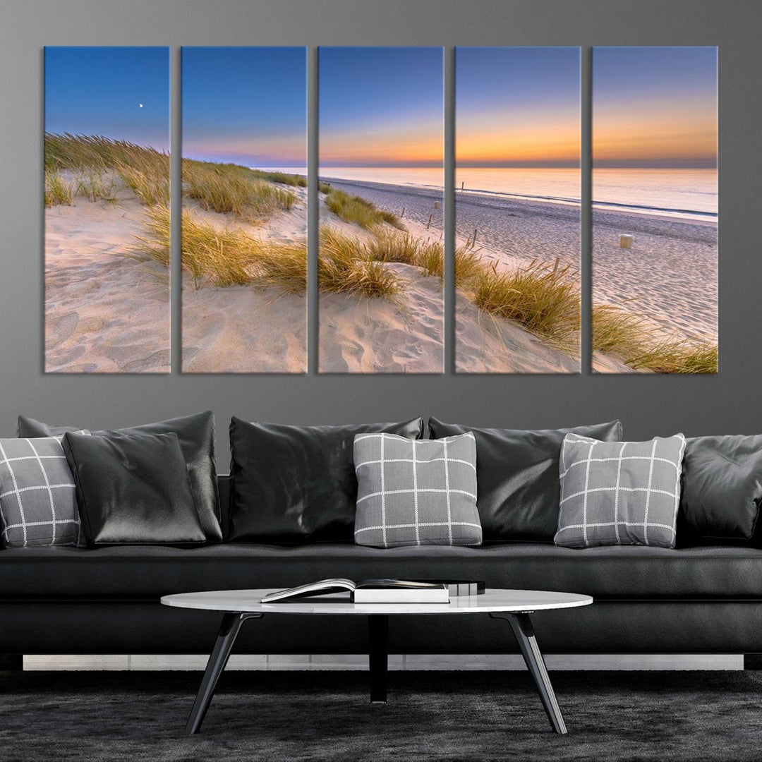 Sunrise On The Beach Wall Art Canvas Print