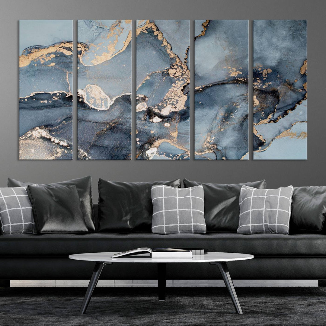 Multipanel Marble Fluid Effect Wall Art Abstract Canvas Wall Art Print