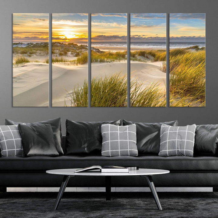 Sunrise on The Beach Wall Art Canvas Print