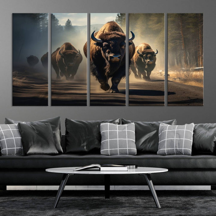 Buffalo Wall Art Canvas Print, Bison Wall Art Canvas Print