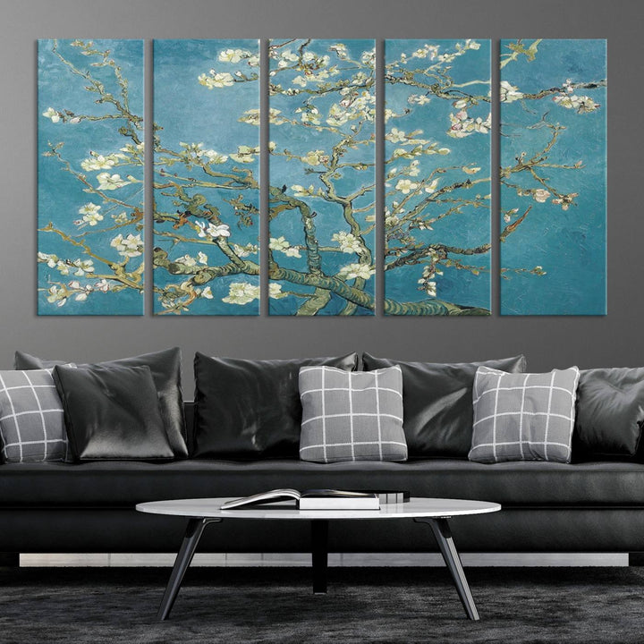 Vincent Van Gogh's Almond Blossom Abstract Wall Art Canvas Print