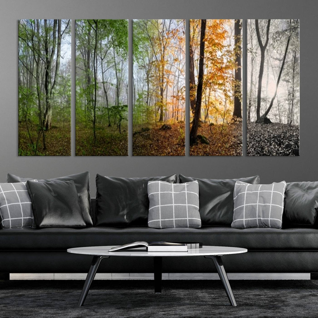 Wall Art Canvas Four Season Forest Wall Art