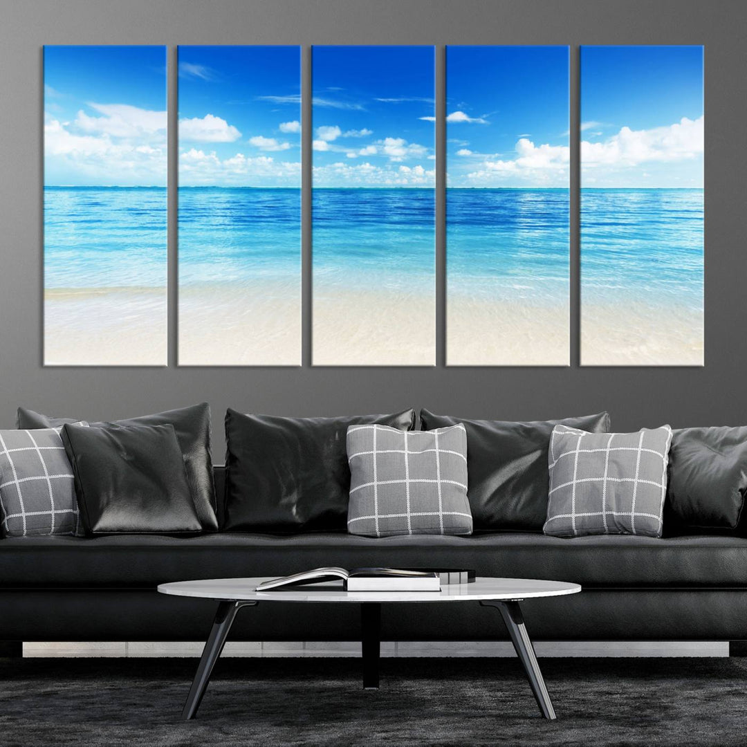 Ocean and Beach Artwork Canvas Print Wall Art