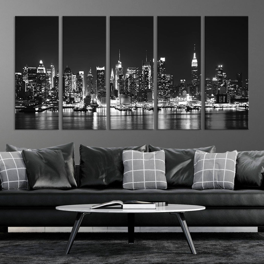 Wall Art NEW YORK Impressions sur toile Gratte-ciel de New York en noir et blanc