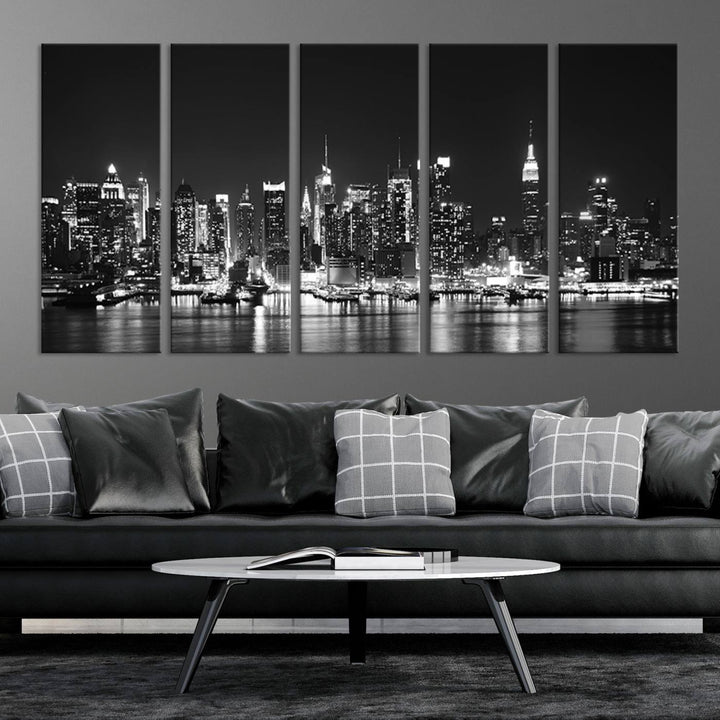 Wall Art NEW YORK Canvas Prints Black and White New York City Skyscrapers