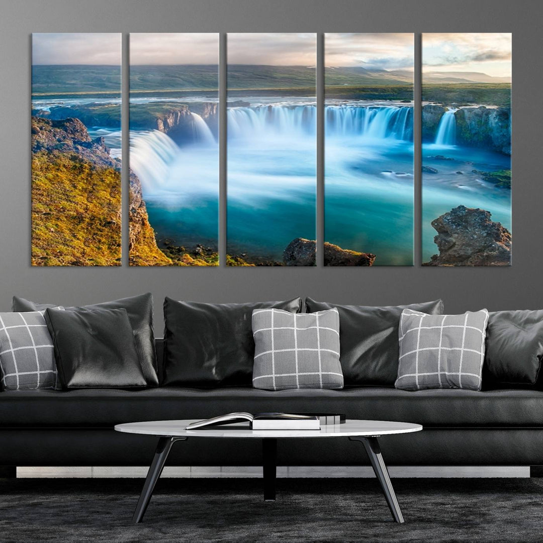 Wall Art Waterfall Canvas Print Grand Waterfall on a Plain