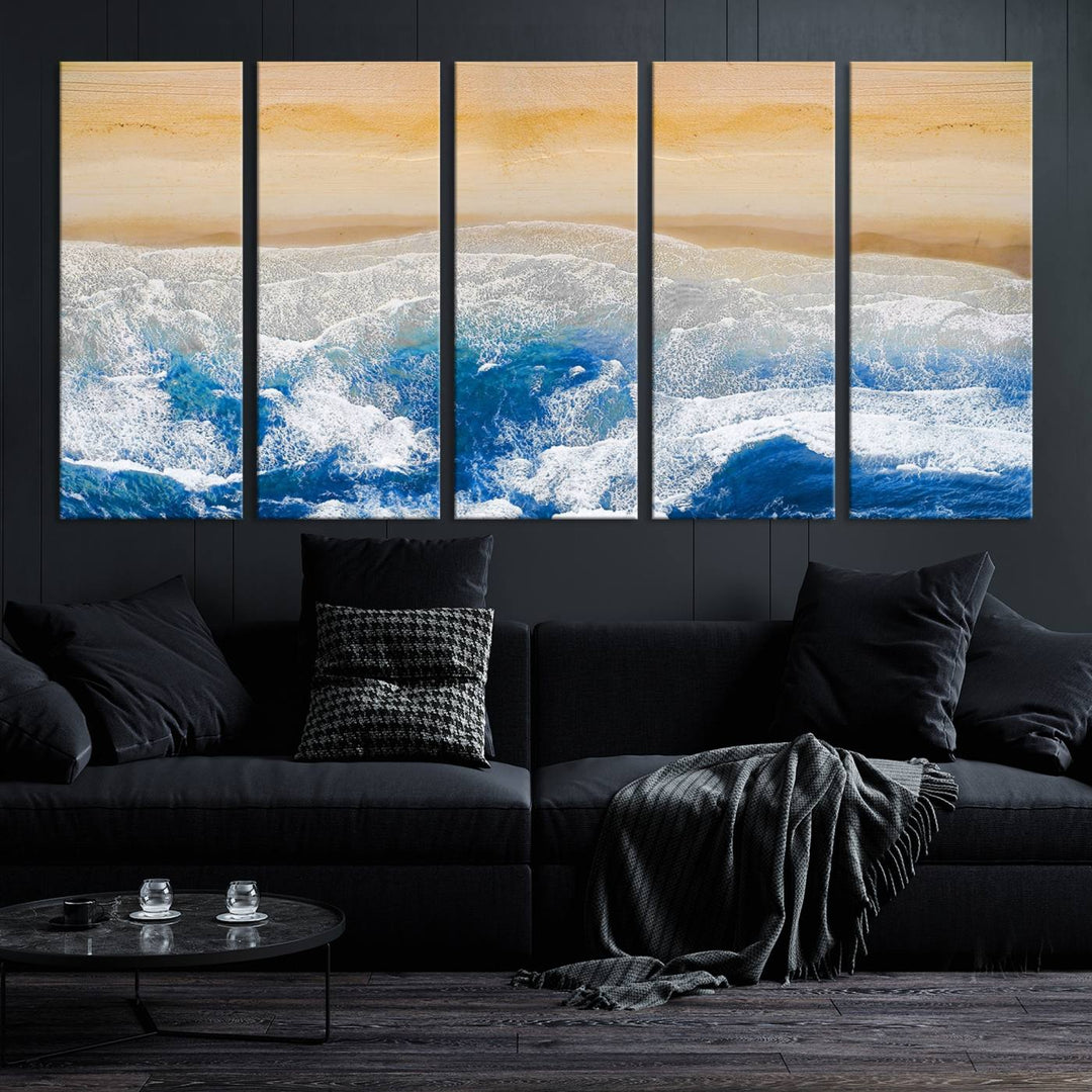 Aerial Beach Canvas Wall Art Print Beach Canvas Print