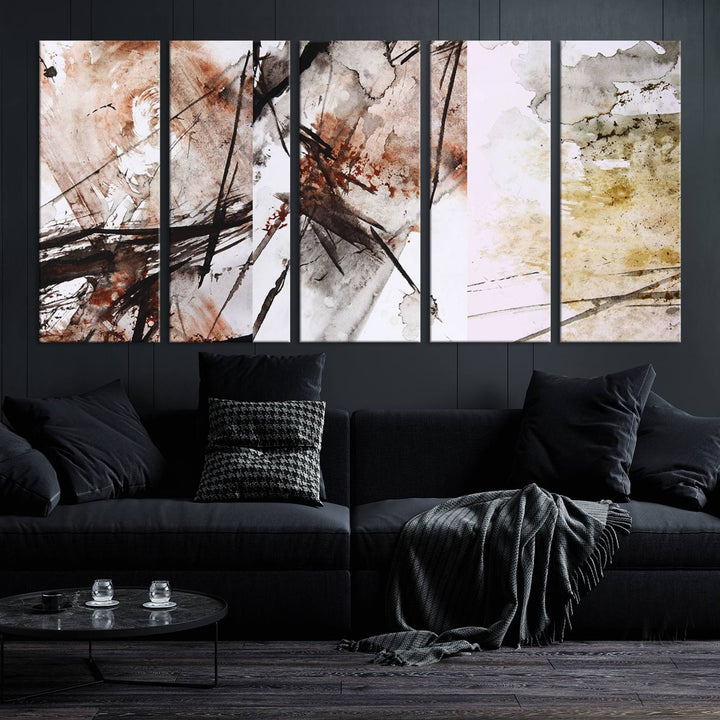 Vintage Grunge Abstract Canvas Wall Art