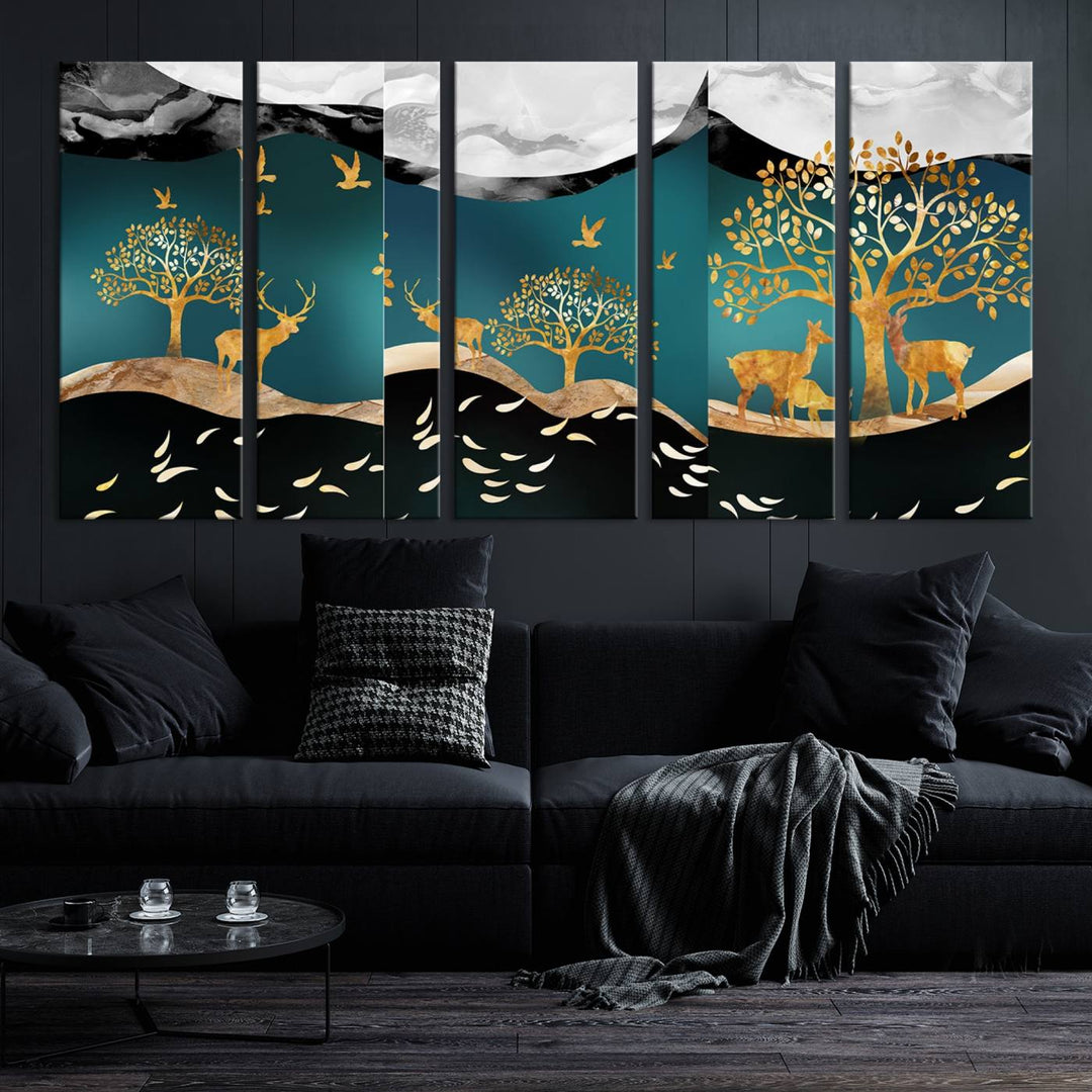 Marvellous Deer Abstract Canvas Print