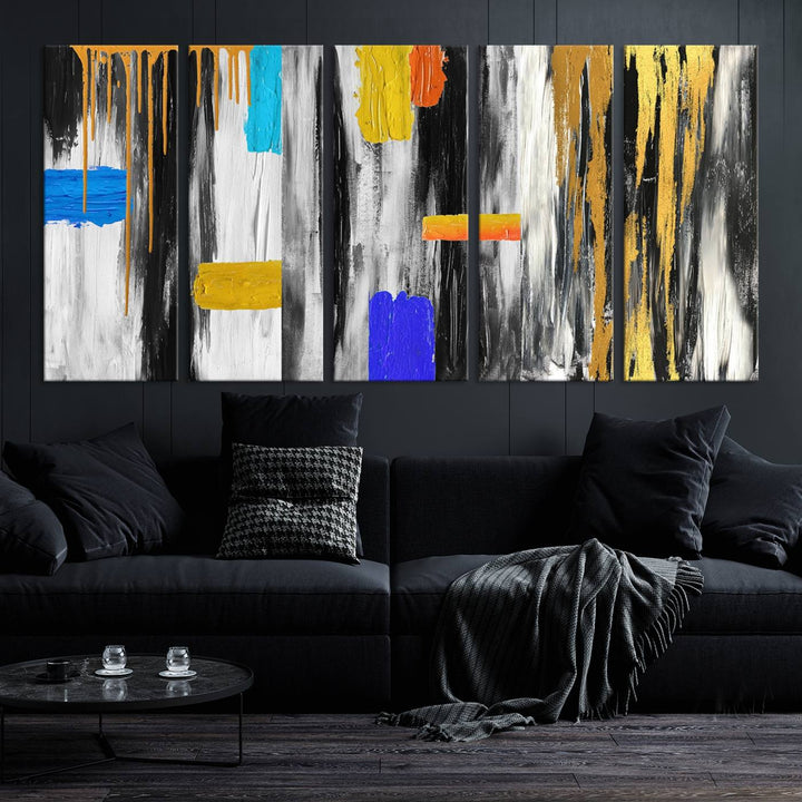 Colorful Abstract Painting Canvas Wall Art